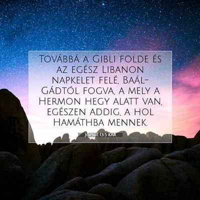 Józsué 13:5 Bibliai vers magyarázata