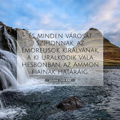 Józsué 13:10 Bibliai vers magyarázata