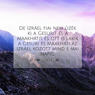 Józsué 13:13 Bibliai vers magyarázata