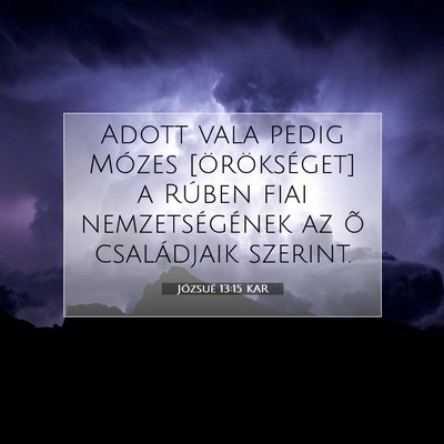 Józsué 13:15 Bibliai vers magyarázata