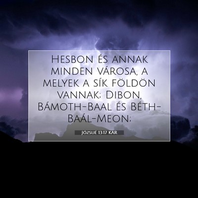 Józsué 13:17 Bibliai vers magyarázata