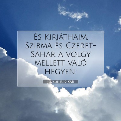 Józsué 13:19 Bibliai vers magyarázata