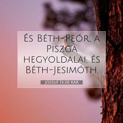 Józsué 13:20 Bibliai vers magyarázata