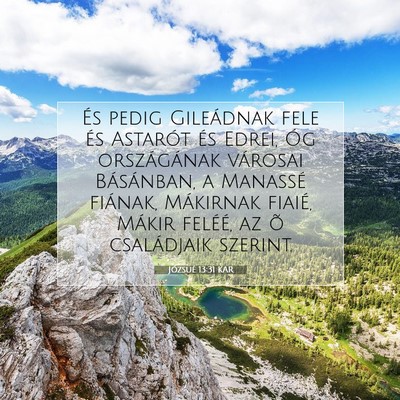 Józsué 13:31 Bibliai vers magyarázata