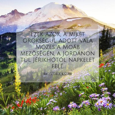 Józsué 13:32 Bibliai vers magyarázata