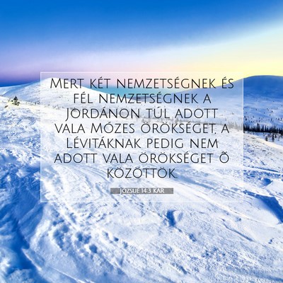 Józsué 14:3 Bibliai vers magyarázata