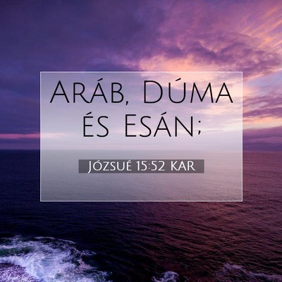 Józsué 15:52 Bibliai vers magyarázata