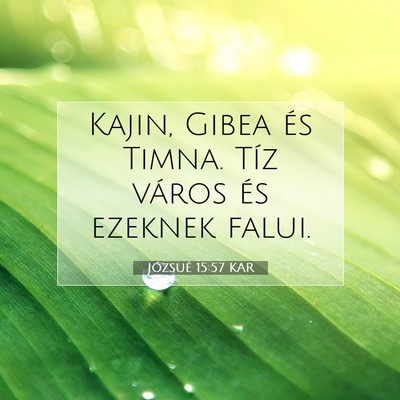 Józsué 15:57 Bibliai vers magyarázata