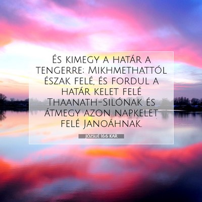 Józsué 16:6 Bibliai vers magyarázata