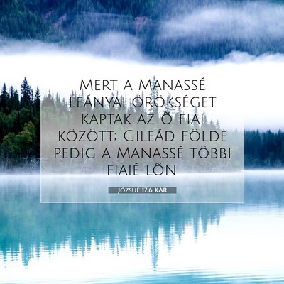 Józsué 17:6 Bibliai vers magyarázata