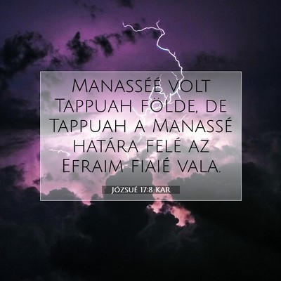 Józsué 17:8 Bibliai vers magyarázata