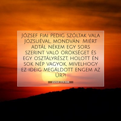 Józsué 17:14 Bibliai vers magyarázata