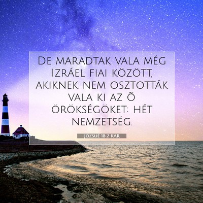 Józsué 18:2 Bibliai vers magyarázata