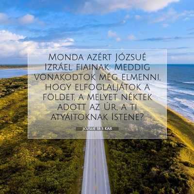 Józsué 18:3 Bibliai vers magyarázata