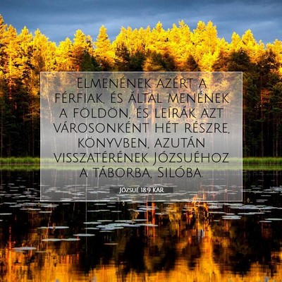Józsué 18:9 Bibliai vers magyarázata