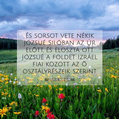 Józsué 18:10 Bibliai vers magyarázata
