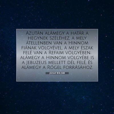 Józsué 18:16 Bibliai vers magyarázata