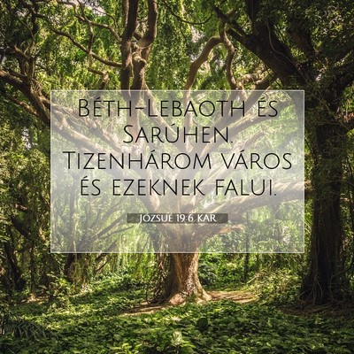 Józsué 19:6 Bibliai vers magyarázata