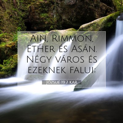 Józsué 19:7 Bibliai vers magyarázata