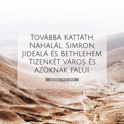 Józsué 19:15 Bibliai vers magyarázata