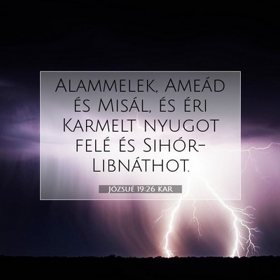 Józsué 19:26 Bibliai vers magyarázata