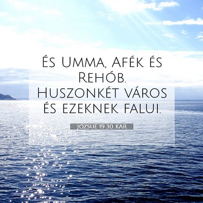 Józsué 19:30 Bibliai vers magyarázata