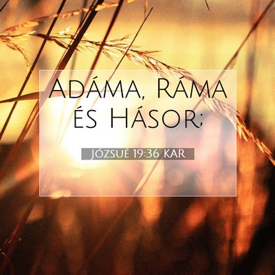Józsué 19:36 Bibliai vers magyarázata