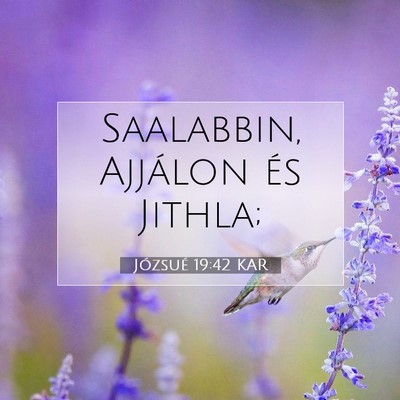 Józsué 19:42 Bibliai vers magyarázata