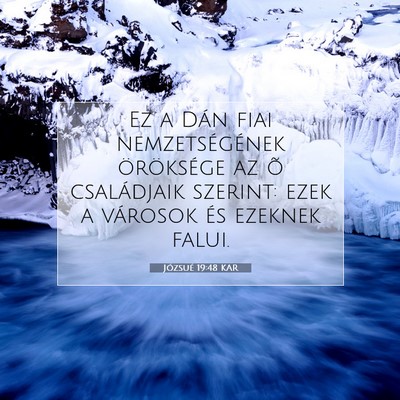 Józsué 19:48 Bibliai vers magyarázata