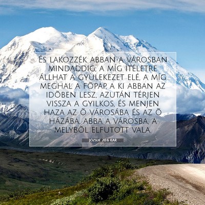Józsué 20:6 Bibliai vers magyarázata