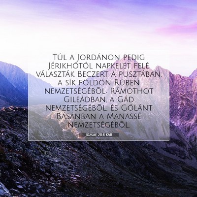 Józsué 20:8 Bibliai vers magyarázata