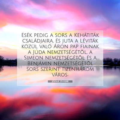 Józsué 21:4 Bibliai vers magyarázata
