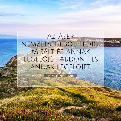Józsué 21:30 Bibliai vers magyarázata