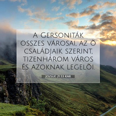 Józsué 21:33 Bibliai vers magyarázata