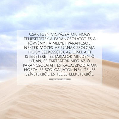 Józsué 22:5 Bibliai vers magyarázata
