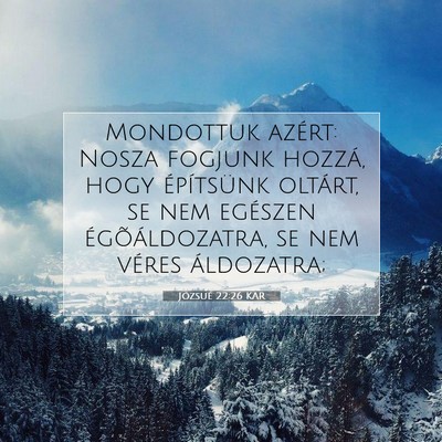 Józsué 22:26 Bibliai vers magyarázata