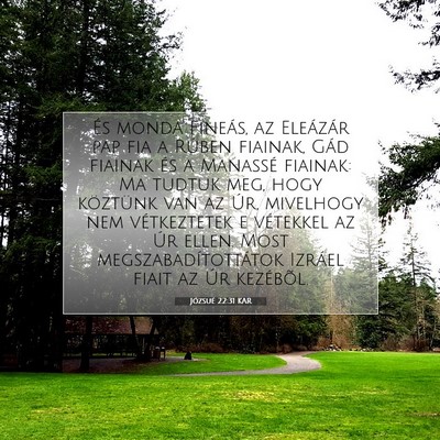 Józsué 22:31 Bibliai vers magyarázata