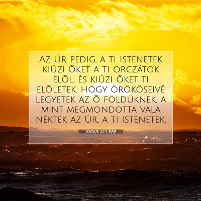 Józsué 23:5 Bibliai vers magyarázata