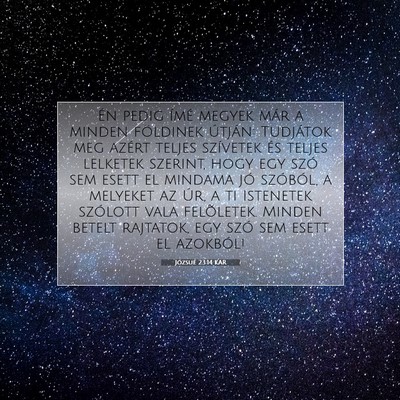 Józsué 23:14 Bibliai vers magyarázata