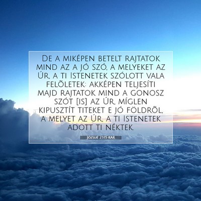 Józsué 23:15 Bibliai vers magyarázata