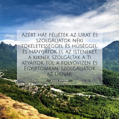 Józsué 24:14 Bibliai vers magyarázata