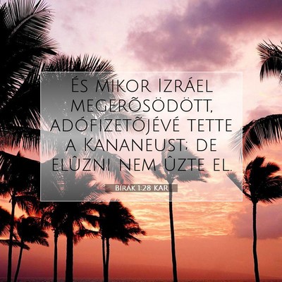 Bírák 1:28 Bibliai vers magyarázata