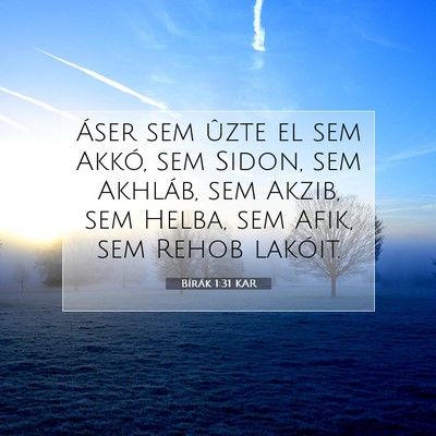 Bírák 1:31 Bibliai vers magyarázata