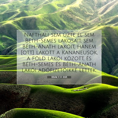 Bírák 1:33 Bibliai vers magyarázata