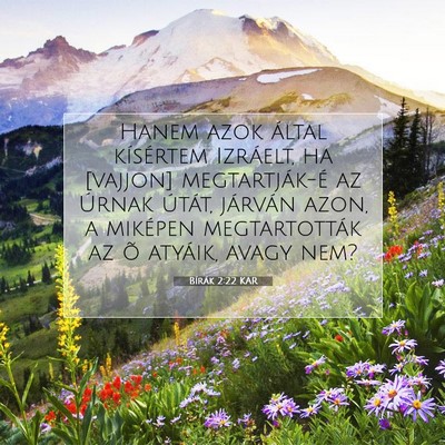 Bírák 2:22 KAR Bibliai verskép