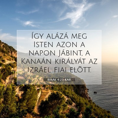 Bírák 4:23 Bibliai vers magyarázata