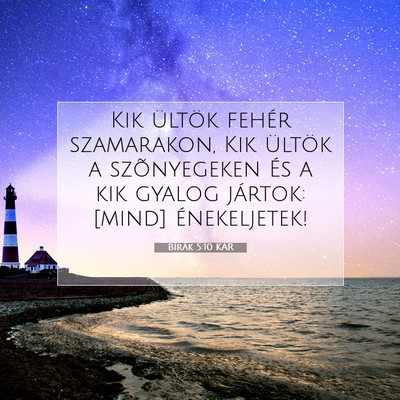 Bírák 5:10 Bibliai vers magyarázata
