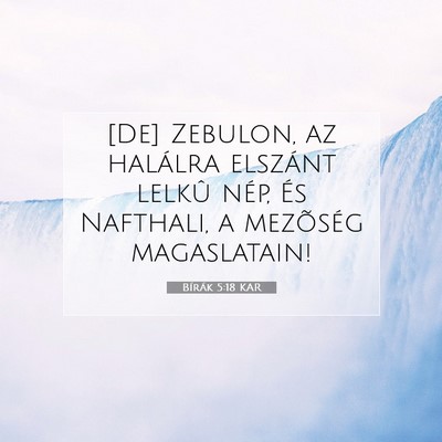 Bírák 5:18 Bibliai vers magyarázata