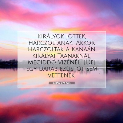Bírák 5:19 KAR Bibliai verskép