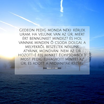 Bírák 6:13 KAR Bibliai verskép